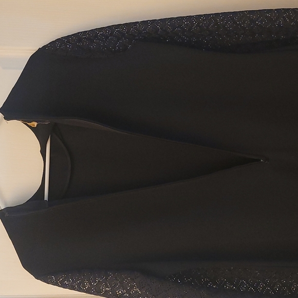 EUC VTG 1960s Puritan Forever Young Mod Black Dress with Open Lace Sleeves - Picture 8 of 12